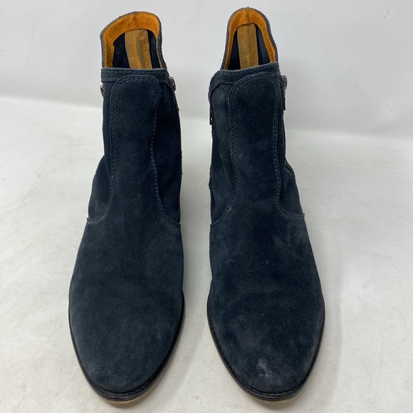 Anthropologie Seychelles Lucky Penny Double Zippered Suede Ankle Boots Booties - Picture 4 of 10